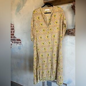 Natalie Martin Sunflower Print Long Sleeve Dress